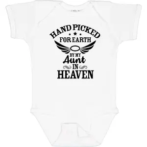 Handpicked for Earth By My Aunt in Heaven with Angel Baby Bodysuit