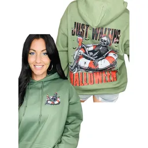 Stitched Smile - "Just Waiting For Halloween" Crewneck/Hoodie - MULTIPLE COLORS!