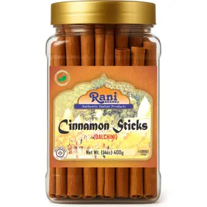Rani Cinnamon Sticks 14oz (400g) PET Jar - 72-88 Sticks - Strong Aroma, Perfect for Baking, Cooking & Beverages | 3+ Inches Length - Cassia Saigon Cinnamon from Vietnam | Kosher