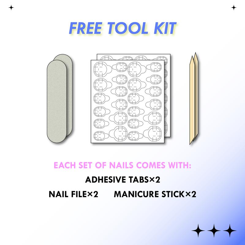 Hesperix Nails-Cat Eye Glitter Nailgems HANDMADE Square Shape REUSABLE Press-On Nails Salon Quality Acrylic Nail Art(10pcs Set)