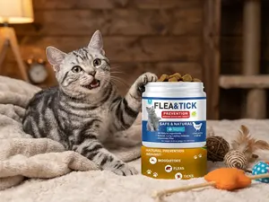 Flea & Tick Prevention for Cats 120 Soft Chews with Sunflower Lecithin Oral Pills Natural Healthy Treats Gentle on Cats Mouth All Breeds Ages Probiotic Soft Chews for Dog Gut Health dog  medicine  spray Wild Alaskan Salmon Oil for Pets