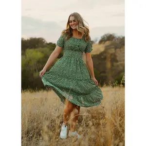 Limerick Dress in Clover | Green Midi Dress