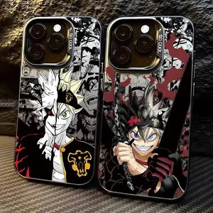 Anime Black Clover Logo Phone Case for iPhone 12-17 & Samsung S21-25 Series TPU Protector with Full Protection Vibrant Design Flexible Shock Absorption Durable Material