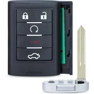 Replacement Smart Remote Key Fob 5 Button for Cadillac STS CTS 2008-2013