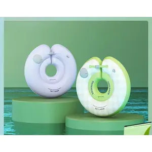 Baby Neck Ring Swimming Ring Cartoon Children's Swimming Float Life Jacket Newborn Water Sleeve Buoyancy Vest Swimming Equipment Tropical Leaf Inflatable Lounge Chair
