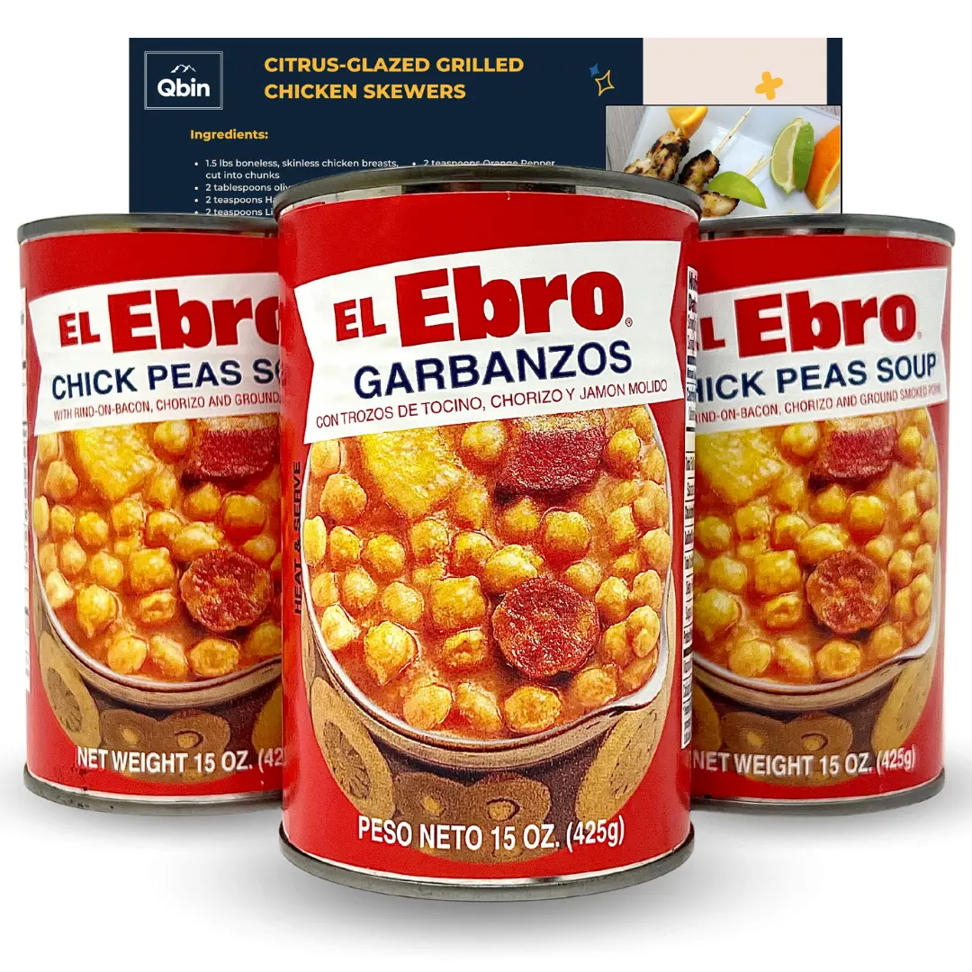 El Ebro Flavorful Chick Pea Stew - 15 oz, Serves 2, Pack of 3 - Ambient Culinary Staple, Convenient Incorporable Cooking Ingredient