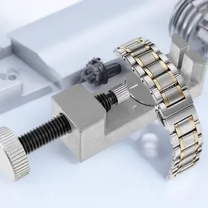 Precision Metal Watch Band Link Remover Tool Kit, DIY Non-Slip Handle Sizer Adjuster with Scratch-Resistant Pins, Portable Case for Home & Travel Use