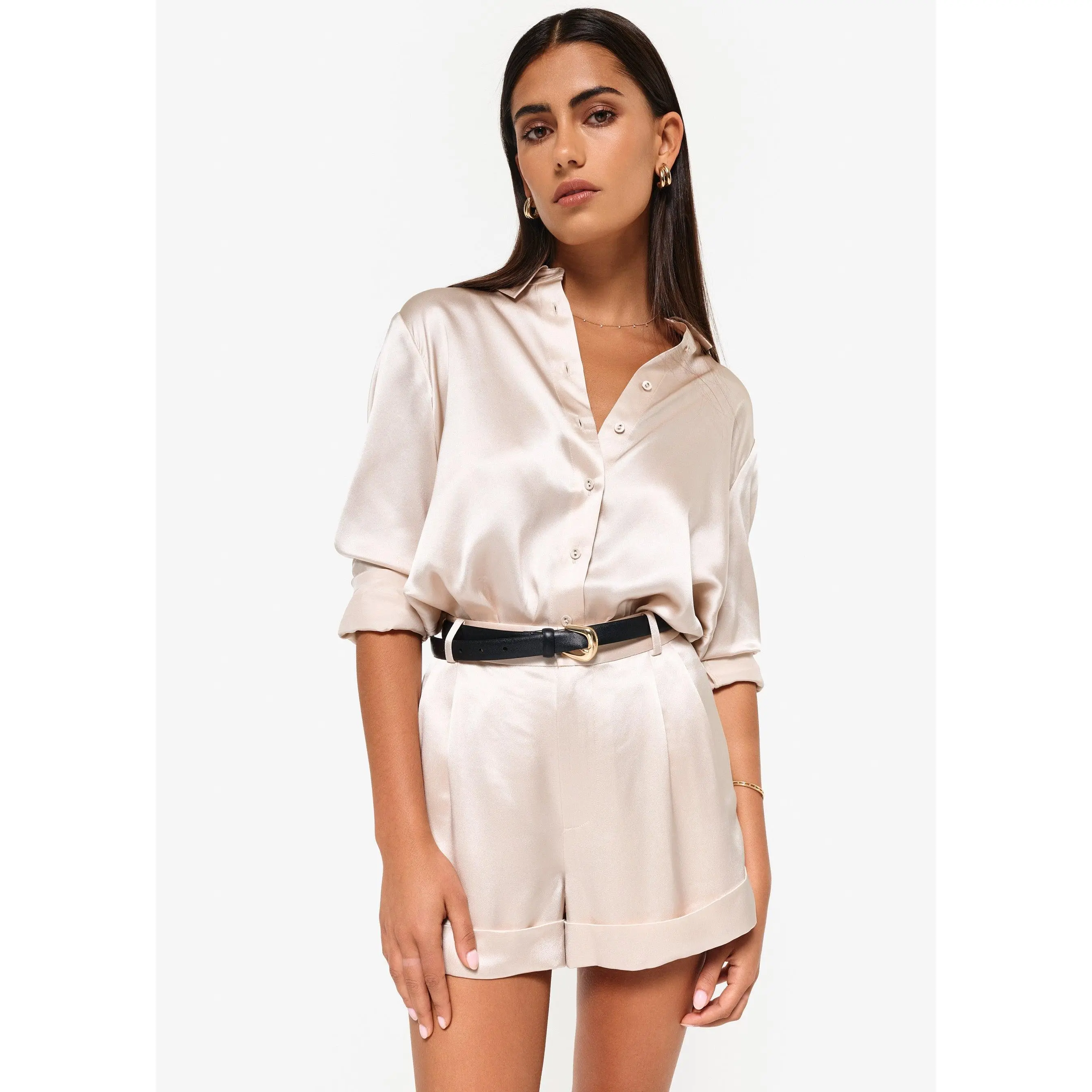 Crosby Silk Blouse Oat Crosby Silk Blouse Oat