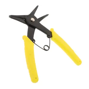 2 in 1 Snap Ring Pliers Internal External Circlip Pliers Straight Lock Ring Pliers for Ring Remover Retaining, Dual-purpose Retaining Ring Plier C-clip Plier for 10mm-40mm Diameter Snap Ring, Heat-treated High Carbon Steel Material