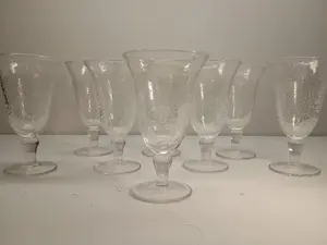 Artland Iris Water Goblets Clear Bubble Tall Drinking Glasses - (Set Of 8)