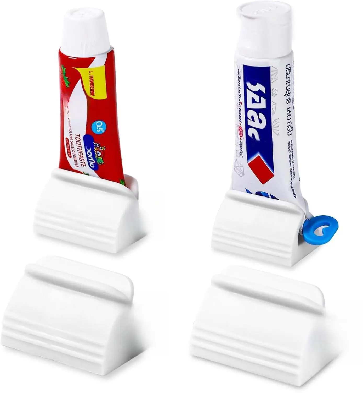 Toothpaste Squeezer, Set of 4 Tube Roller Squeezer, Dispenser, Simple and Practical