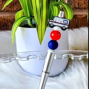 Mail Truck Beaded Pen with Refill