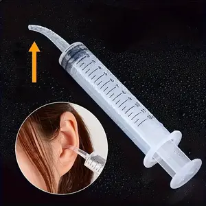 Plastic Syringe Needleless Elbow Washer, Ear Cleaner Syringe Elbow Rubber Tube, Earwax CleaningAnd Removal Tool, Earwax Removal Earwax Cleaner, Cleaning Supplies.Cleaning Tool, Earwax Remover, Ear Canal Cleaner, Back To School Supplies