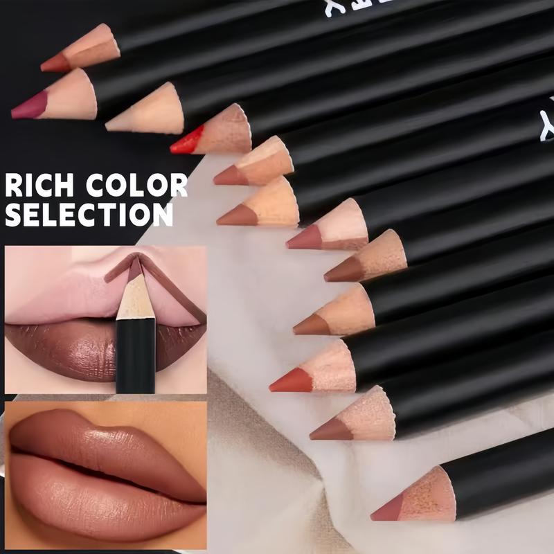 Easy Coloring Lip Liner Pencil Set, 12pcs/box Matte Lip Liners, Long-Lasting Matte Lipliner for All Occasions, Lip Makeup Cosmetic Kit, Lip Product Easy Coloring Lip Liner Pencil Set, 12pcs/box Matte Lip Liners, Long-Lasting Matte Lipliner for All Occasions, Lip Makeup Cosmetic Kit, Lip Product