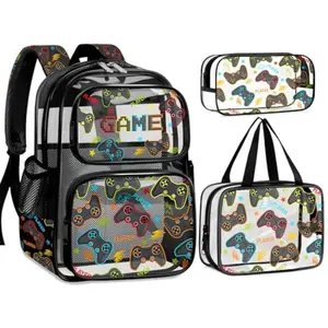 Clear Backpack for Boys and Girls,Kids Clear Backpacks for School,Heavy Duty Transparent Bookbag Stadium Approved