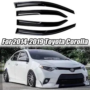 Smoked Window Visor Sun Rain Guards, Vehicle Accessories for 2014-2019 Toyota Corolla - Sleek Vent Shades for Fresh Air, All-Weather Protection, Durable Exterior Upgrade