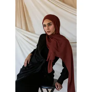 VELA Red Amber Solid Modal Hijab