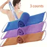 African Exfoliating Mesh Sponge, 3 Counts/set Body Scrubber for Smooth Skin, Exfoliating Net Sponges, Exfoliating Back Washcloth, Long Bath & Back Scrubbing Cloth for Home Bathroom Dormitory Salon Hotel, Gift for Girlfriend, Exfoliating Net Loofah
