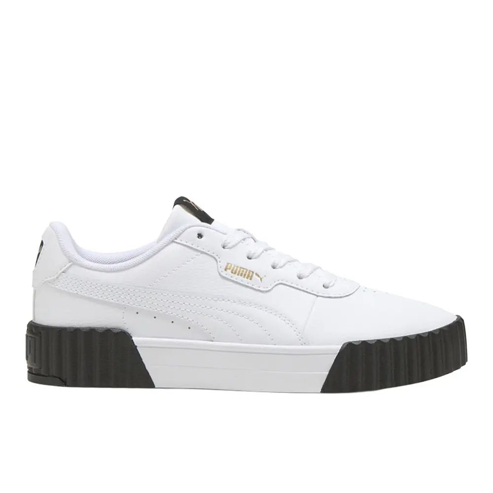 PUMA Womens Carina 3.0 Lace Up Sneakers Shoes Casual - White