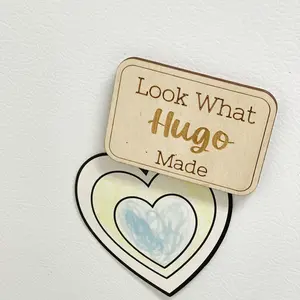 Look what I made tag magnet