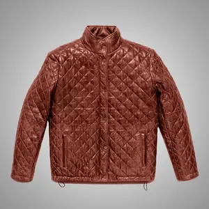 Cuir Jackets LegacyRider Quilted Lambskin Jacket - 100% Full-Grain Genuine Leather, Quilted Nylon Lining, YKK Antique Nickel Zippers, Adjustable Hem, Roomy Pockets