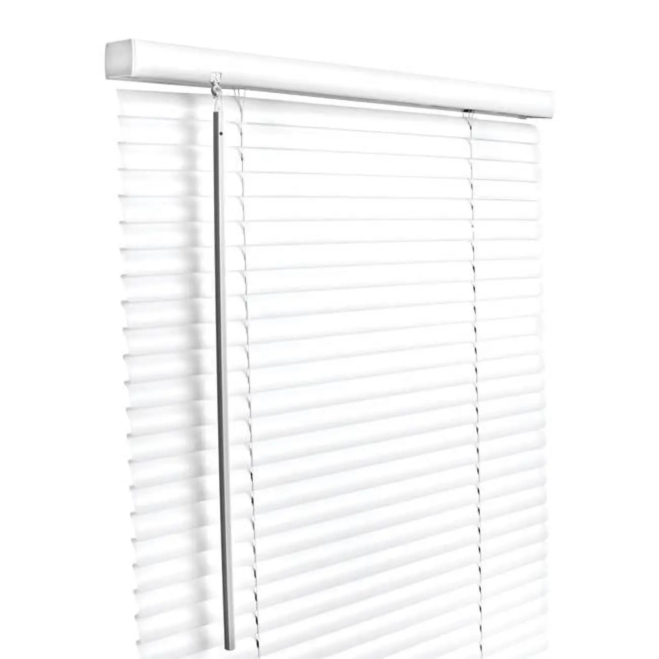 Cordless Lift Vinyl Slat Window Blinds, 1 in. Slats, 39 x 64 in. White, Vinyl Slats