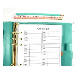 Printed A5 Planner Contact List Inserts, Filofax A5 Planner Inserts, Carpe Diem A5 Inserts, Pre-punched A5 Planner Contact Information