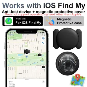 1/2/4pcs New Transparent Smart GPS Tracker, Apple Find My APP Global Positioning Global Tracking (only iOS), Rechargeable Battery, Magnetic Case, Car Bike Backpack Luggage