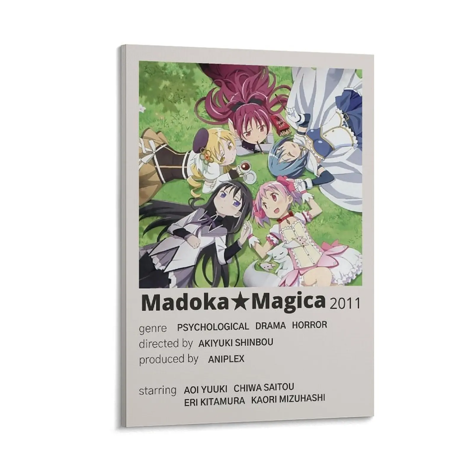 Puella Magi Madoka Magica Anime Canvas Poster with Frames, Home Office Bedroom Decor, Ideal Gift for Anime Fans
