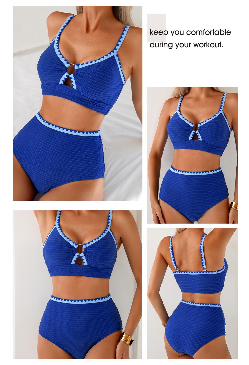 Aleumdr Women's 2 Piece U Wire Cutout Bikini Sets Floral Print High Waisted Swimsuit 2026 Summer Beach Swim Bathing Suit SwimWeek Vacationoutfits Summerstyle