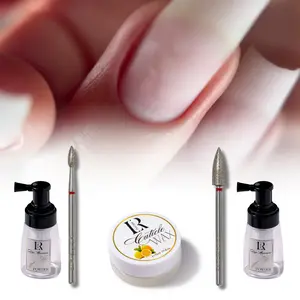 Russian Manicure Kit | Cuticle Wax, 2 Bits + 2 Powder Dispensers