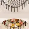 Boho Style Plush Toy Hammock, Corner Hanging Mesh Net with Tassels, Space-Saving Stuffed Animal Organizer for Bedroom, Nursery & Home Decor