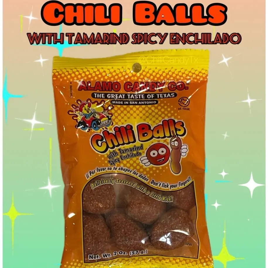 Chili Candy Balls with Tamarind Spicy Enchilado - Sweet and Spicy Snack Candies Bite Tangy