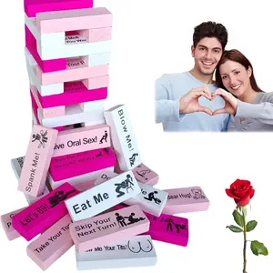 Wooden Block Tower Game Stacking Board, Fun Activity Toy, Educational Building Blocks, Ideal Gift for Kids, Made in China