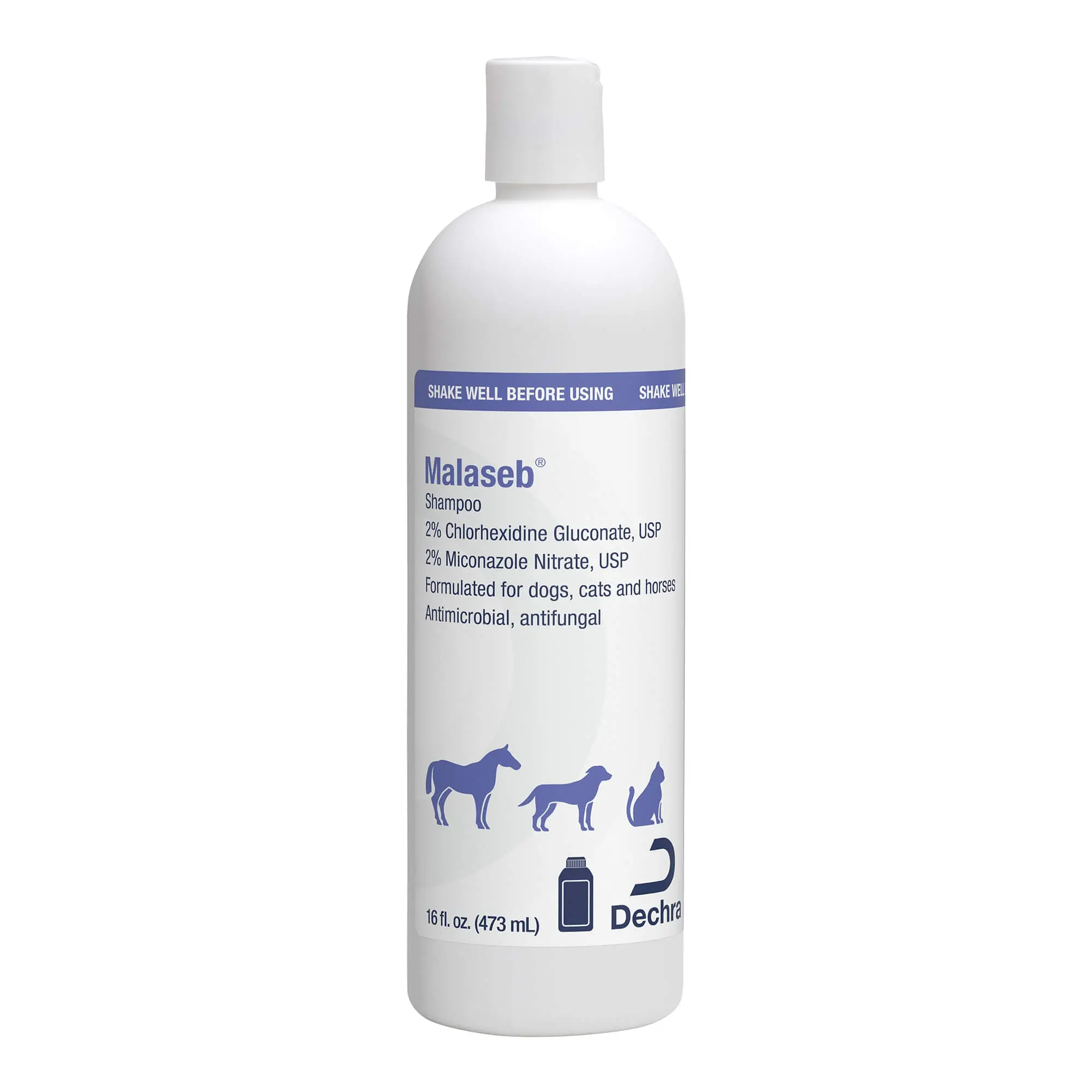 Malaseb Medicated Shampoo for Dogs, Cats & Horses – 2% Chlorhexidine & 2% Miconazole, 16 oz