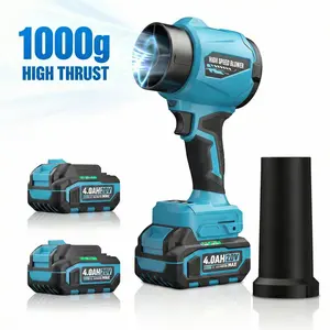 VERVEWAVE Cordless Jet Blower, 20V Turbo Fan, Powerful Brushless Leaf Blower for Car Drying, Garden & Home, Portable Air Duster Kit with 2 Batteries