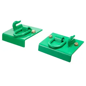 【fathersdaygift】VEVOR 5/16" Tractor Bucket Hook with Tie Down Ring Grade 70 Forged Steel 2 Pack Bolt-On Grab Hook with Back Plate Compatible for Tractor Bucket RV UTV TruckMaximum Break Strength 12,000 lbsGreen