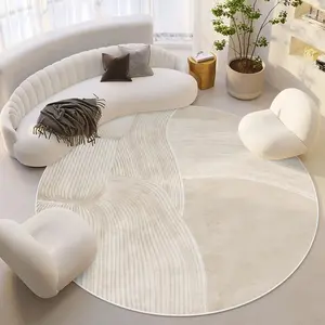 Round Floor Mat, Non-slip Washable Floor Carpet, Soft Floor Mat for Home Living Room Bedroom Decor, Decorative Area Rug, Machine Washable Rug, Home Decorative Rugs