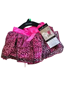 Zack and Zoey Pink Leopard Ribbon Skirt Sz Med