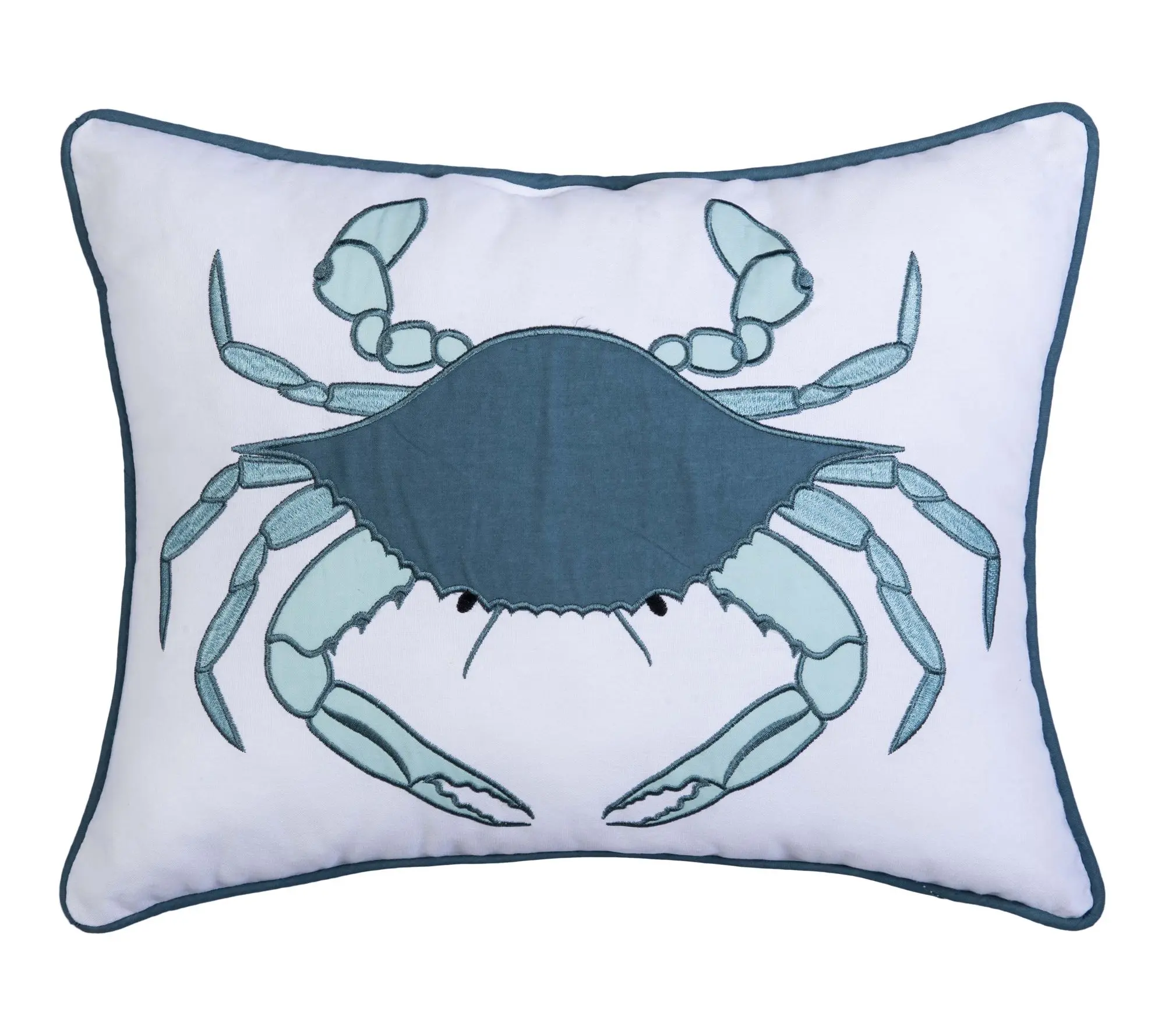 Sea Glass Crab Throw Pillow by Valerie