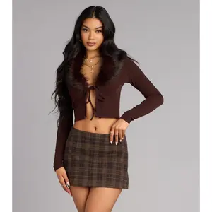 Cozy Tease Removable Faux Fur Cardigan