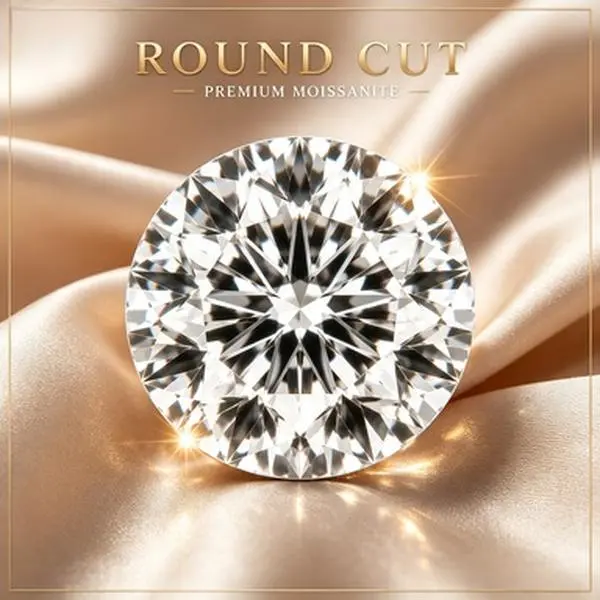 Premium Round Cut Moissanite Loose Stone, Lab Created Gemstone for DIY Jewelry