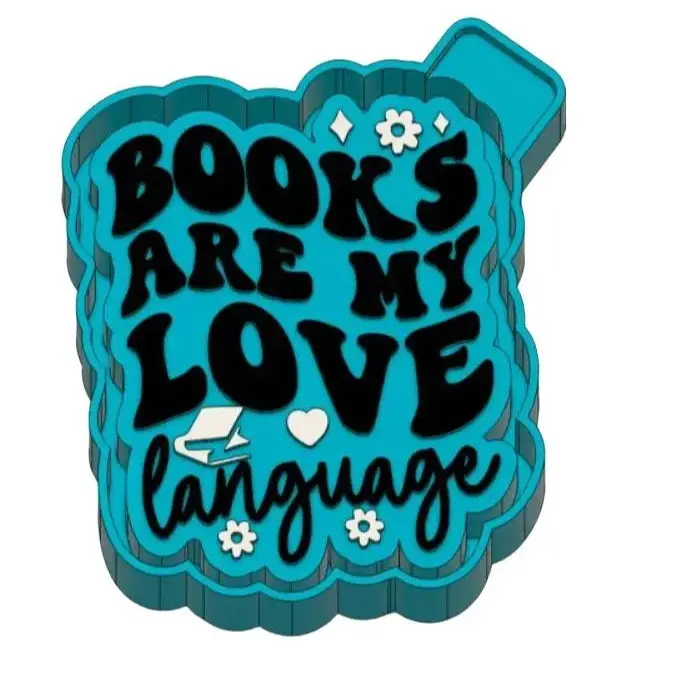 Books Are My Love Language Freshie Mold & 3D Printed Mold Housing Option