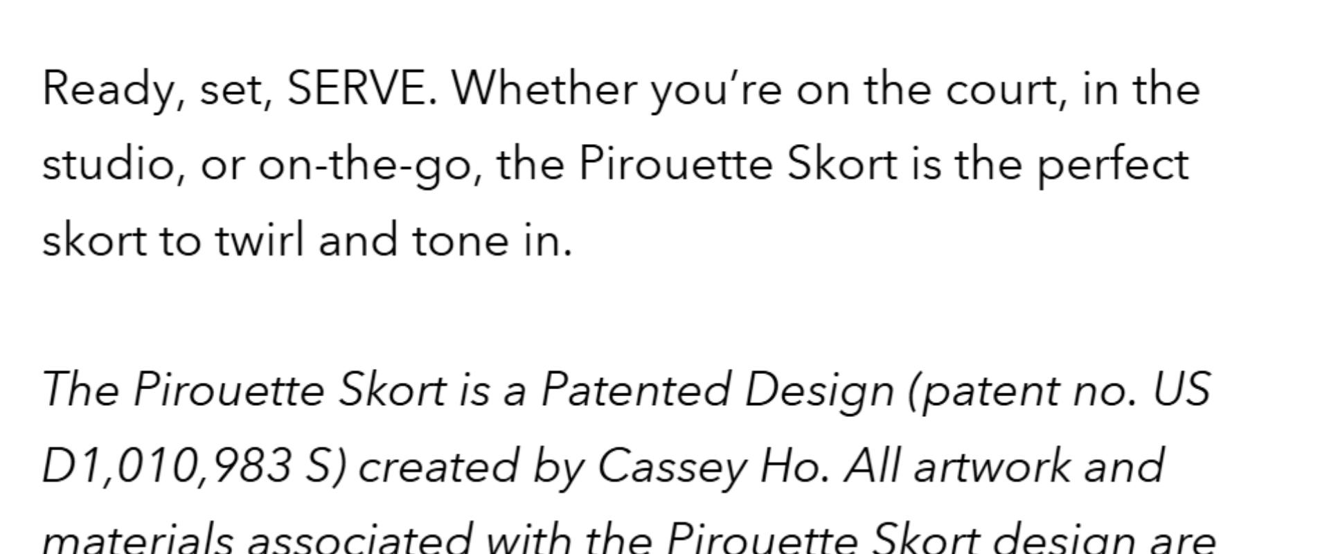 Pirouette Skort - Black