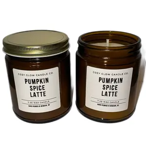 7 Oz Candle - Pumpkin Spice Latte with Lid