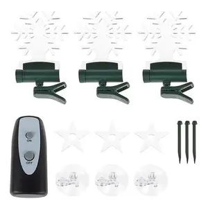 Bell+Howell Clip-On Snowflake Light with Remote - 3-pack Bell+Howell Clip-On Snowflake Light with Remote - 3-pack