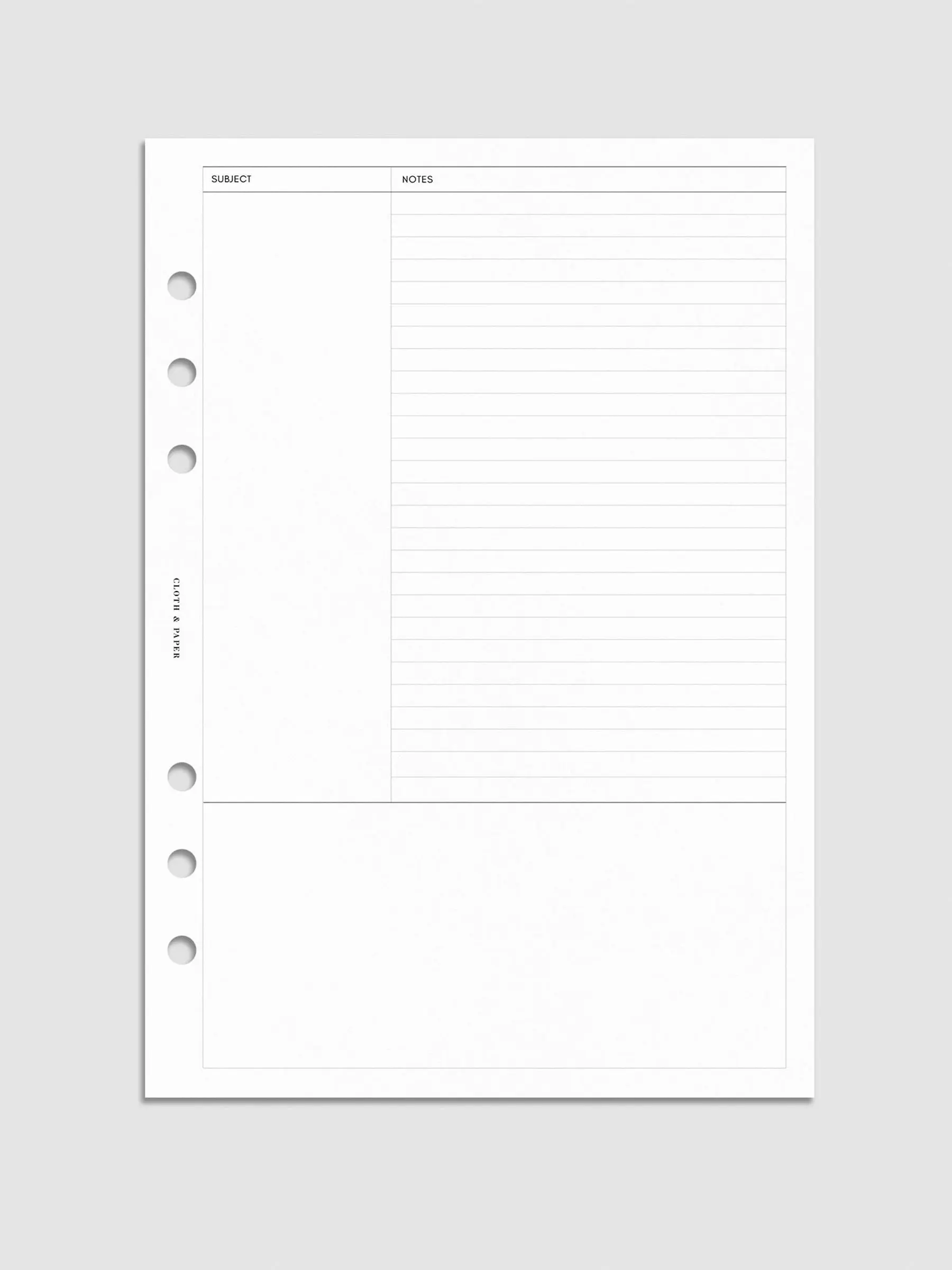 Cornell Style Note Planner Inserts | 2nd Edition