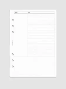 Cornell Style Note Planner Inserts | 2nd Edition