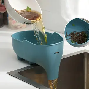 Elephant Design Sink Filter, Non-slip Fruit & Vegetable Drainer, Leftover Basket Soup Waste Filter, Kitchen Accessory