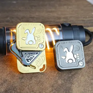 Novel Grumpy Rabbit EDC Fidget Slider Steel Finger Slider Three-layer Side Push Magnetic Mechanical Fidget Toy Stress Relief Toy ADHD Toy Gifts